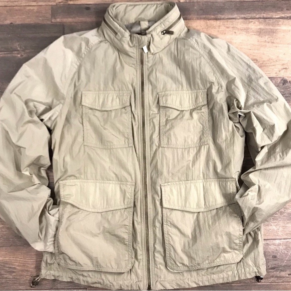 Massimo Dutti Light Khaki Jacket Size L Pristine Condition